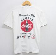 L★古着 半袖 ビンテージ Tシャツ メンズ 90年代 90s マラソン コカコーラ クルーネック 白 ホワイト 【spe】 25aug01 中古