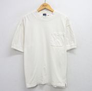 XL★古着 ギャップ GAP 半袖 ビンテージ Tシャツ メンズ 90年代 90s 無地 胸ポケット付き 大きいサイズ コットン モックネック ハイネック 生成り 【spe】 25aug01 中古