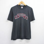 XL★古着 半袖 ビンテージ Tシャツ メンズ 90年代 90s RANGER クルーネック USA製 黒 ブラック 【spe】 25aug02 中古