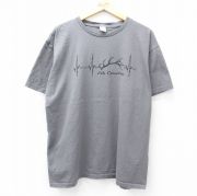 XL★古着 半袖 ビンテージ Tシャツ メンズ 90年代 90s Elk Country 大きいサイズ コットン クルーネック USA製 濃グレー 【spe】 25aug09 中古
