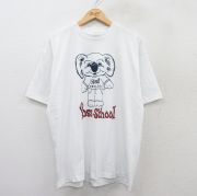 XL★古着 ヘインズ Hanes 半袖 ビンテージ Tシャツ メンズ 80年代 80s コアラ ROSS クルーネック USA製 白 ホワイト 【spe】 25aug20 中古
