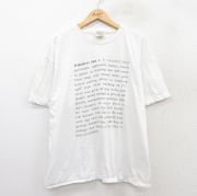 XL★古着 ヘインズ Hanes 半袖 ビンテージ Tシャツ メンズ 90年代 90s NHL ニューヨークアイランダーズ メッセージ 大きいサイズ コットン クルーネック 白 ホワイト アイスホッケー 【spe】 25aug20 中古