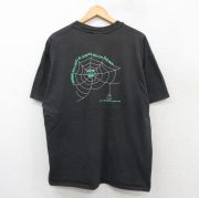 XL★古着 ヘインズ Hanes 半袖 ビンテージ Tシャツ メンズ 00年代 00s AVS クモ コットン クルーネック 黒 ブラック 【spe】 25aug20 中古