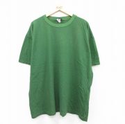 XL★古着 ピューリタン 半袖 ビンテージ サーマル Tシャツ メンズ 90年代 90s 無地 大きいサイズ クルーネック USA製 緑 グリーン 【spe】 25aug22 中古