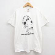 XL★古着 フルーツオブザルーム 半袖 ビンテージ Tシャツ メンズ 00年代 00s スヌーピー SNOOPY コットン クルーネック 白 ホワイト 【spe】 25aug23 中古