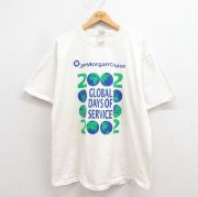 XL★古着 半袖 ビンテージ Tシャツ メンズ 00年代 00s グローバル コットン クルーネック 白 ホワイト 【spe】 25aug26 中古