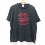 XL★古着 ジャージーズ 半袖 ビンテージ Tシャツ メンズ 90年代 90s メッセージ クルーネック USA製 黒 ブラック 【spe】 25aug27 中古