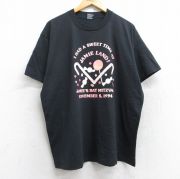 XL★古着 フルーツオブザルーム 半袖 ビンテージ Tシャツ メンズ 90年代 90s キャンディ 大きいサイズ クルーネック USA製 黒 ブラック 【spe】 25aug28 中古