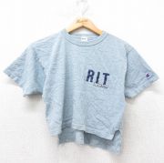 S★古着 半袖 ビンテージ Tシャツ メンズ 80年代 80s RIT ロチェスター ハチハチワンツー ショート丈 クルーネック USA製 薄紺 ネイビー 霜降り 【spe】 25sep01 中古