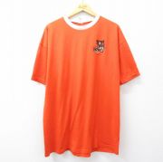 XL★古着 半袖 ビンテージ Tシャツ メンズ 80年代 80s タイガー ホーイスカウト 大きいサイズ ロング丈 クルーネック USA製 オレンジ 【spe】 25sep02 中古
