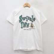 M★古着 フルーツオブザルーム 半袖 ビンテージ Tシャツ メンズ 90年代 90s Swizzle INN コットン クルーネック 白 ホワイト 【spe】 25sep03 中古