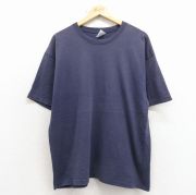 XL★古着 ギャップ GAP 半袖 ビンテージ Tシャツ メンズ 90年代 90s 無地 コットン クルーネック USA製 濃紺【spe】 26apr07