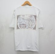 XL★古着 バナナリパブリック 半袖 ビンテージ Tシャツ メンズ 90年代 90s 世界地図 胸ポケット付き 大きいサイズ クルーネック ホワイト【spe】 26may13