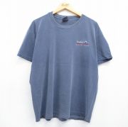 XL★古着 半袖 ビンテージ Tシャツ メンズ 90年代 90s BEACHCOMBER コットン クルーネック USA製 ネイビー【spe】 26may16