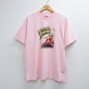 XL★古着 ヘインズ 半袖 ビンテージ Tシャツ メンズ 80年代 80s TOADS PLACE クルーネック USA製 ピンク【spe】 26may20