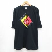 XL★古着 半袖 ビンテージ Tシャツ メンズ 00年代 00s ディズニー FESTIVAL ミッキー 大きいサイズ クルーネック ブラック【spe】 26may30