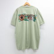 XL★古着 半袖 ビンテージ Tシャツ メンズ 90年代 90s コンバース カーキ【spe】 26jun03