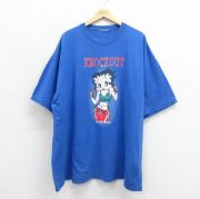 XL★古着 半袖 ビンテージ Tシャツ メンズ 00年代 00s ベティブープ ベティちゃん ブルー【spe】 26jun16