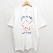 XL★古着 半袖 ビンテージ Tシャツ メンズ 00年代 00s 星 大きいサイズ コットン クルーネック ホワイト【spe】 26jun22