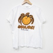 M★古着 半袖 ビンテージ Tシャツ メンズ 00年代 00s スマイル コットン クルーネック 白 ホワイト 【spe】 25jul19 中古