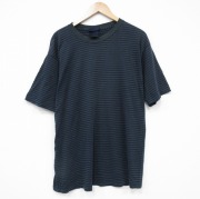 XL★古着 ピューリタン 半袖 ビンテージ Tシャツ メンズ 00年代 00s 無地 大きいサイズ クルーネック 緑他 グリーン ボーダー 【spe】 25jul23 中古