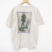 XL★古着 EMS 半袖 ビンテージ Tシャツ メンズ 90年代 90s 登山 大きいサイズ コットン クルーネック ベージュ カーキ 【spe】 25aug08 中古