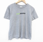 M★古着 ナイキ NIKE 半袖 ビンテージ Tシャツ メンズ 90年代 90s ワンポイントロゴ クルーネック USA製 グレー 霜降り 【spe】 25aug08 中古