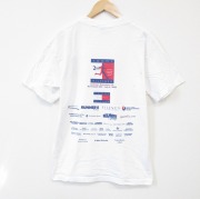 L★古着 半袖 ビンテージ ブランド Tシャツ メンズ 00年代 00s ビッグロゴ 企業広告 コットン クルーネック USA製 白 ホワイト 【spe】 25aug08 中古