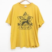 XL★古着 半袖 ビンテージ Tシャツ メンズ 00年代 00s ハイレセラシエ1世 大きいサイズ コットン クルーネック 黄 イエロー 【spe】 25aug30 中古