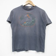 M★古着 ヘインズ Hanes 半袖 ビンテージ Tシャツ メンズ 80年代 80s 鳥 ボロ コットン クルーネック USA製 濃グレー 【spe】 25sep04 中古