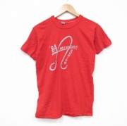 S★古着 ラッセル 半袖 ビンテージ Tシャツ メンズ 80年代 80s MEDURE コットン クルーネック USA製 赤 レッド 【spe】 25sep10 中古