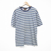 L★古着 FADED GLORY 半袖 ビンテージ Tシャツ メンズ 00年代 00s クルーネック 紺他 ネイビー ボーダー 【spe】 25sep10 中古