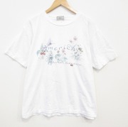 XL★古着 NORTHERN REFLECTIONS 半袖 ビンテージ Tシャツ メンズ 00年代 00s 花 大きいサイズ コットン クルーネック 白 ホワイト 【spe】 25sep11 中古
