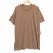 XL★古着 ジョッキー 半袖 ビンテージ Tシャツ メンズ 80年代 80s 無地 大きいサイズ ロング丈 コットン クルーネック USA製 茶 ブラウン 【spe】 25sep12 中古