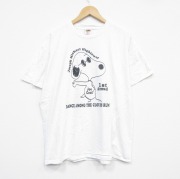 XL★古着 フルーツオブザルーム 半袖 ビンテージ Tシャツ メンズ 00年代 00s スヌーピー SNOOPY 大きいサイズ コットン クルーネック 白 ホワイト 【spe】 25sep17 中古