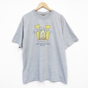 XL★古着 半袖 ビンテージ Tシャツ メンズ 00年代 00s ディズニー DISNEY しらゆきひめ 7人の小人 七人のこびと 大きいサイズ クルーネック グレー 霜降り 25sep18 中古