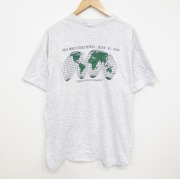 XL★古着 ヘインズ Hanes 半袖 ビンテージ Tシャツ メンズ 90年代 90s グローバルフォーカス 大きいサイズ コットン クルーネック USA製 薄グレー 霜降り 【spe】 25sep19 中古