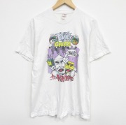 L★古着 フルーツオブザルーム 半袖 ビンテージ Tシャツ メンズ 90年代 90s ミルク チーズ コットン クルーネック USA製 白 ホワイト 【spe】 25sep22 中古