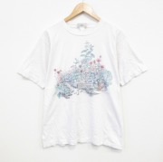 L★古着 NORTHERN REFLECTIONS 半袖 ビンテージ Tシャツ メンズ 00年代 00s 花 クルーネック 白 ホワイト 【spe】 25sep25 中古