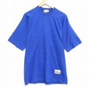L★古着 半袖 ビンテージ Tシャツ メンズ 90年代 90s 無地 クルーネック USA製 青 ブルー 【spe】 25sep25 中古