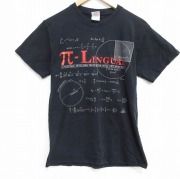 M★古着 半袖 ビンテージ Tシャツ メンズ 00年代 00s π コットン クルーネック 黒 ブラック 【spe】 25sep25 中古
