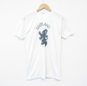 S★古着 半袖 ビンテージ ブランド Tシャツ メンズ 80年代 80s スコットランド ポリエステル クルーネック イングランド製 白 ホワイト 【spe】 25oct01 中古