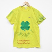 M★古着 チャンピオン champion 半袖 ビンテージ Tシャツ メンズ 80年代 80s クローバー コットン クルーネック USA製 黄【spe】 26mar16