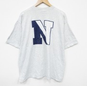 XL★古着 フルーツオブザルーム 半袖 ビンテージ Tシャツ メンズ 00年代 00s N 大きいサイズ コットン クルーネック 薄グレー 霜降り【spe】 26mar24