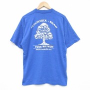 XL★古着 フルーツオブザルーム 半袖 ビンテージ Tシャツ メンズ 90年代 90s 木 大きいサイズ クルーネック USA製 青 霜降り【spe】 26mar30