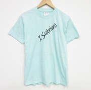 M★古着 ヘインズ 半袖 ビンテージ Tシャツ メンズ 90年代 90s スパイダー クルーネック USA製 薄緑【spe】 26apr04