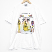 XL★古着 リー Lee 半袖 ビンテージ Tシャツ メンズ 90年代 90s 古代エジプト 大きいサイズ コットン クルーネック USA製 白【spe】 26apr23
