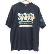 XL★古着 スクリーンスターズ 半袖 ビンテージ Tシャツ メンズ 90年代 90s バスケットボール 大きいサイズ クルーネック USA製 黒【spe】 26apr30