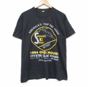 L★古着 スクリーンスターズ 半袖 ビンテージ Tシャツ メンズ 90年代 90s オープンハウス クルーネック USA製 黒【spe】 26may01
