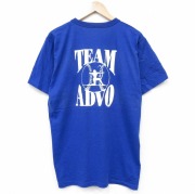 L★古着 ラッセル 半袖 ビンテージ Tシャツ メンズ 90年代 90s チーム ヘンリーネック USA製 青【spe】